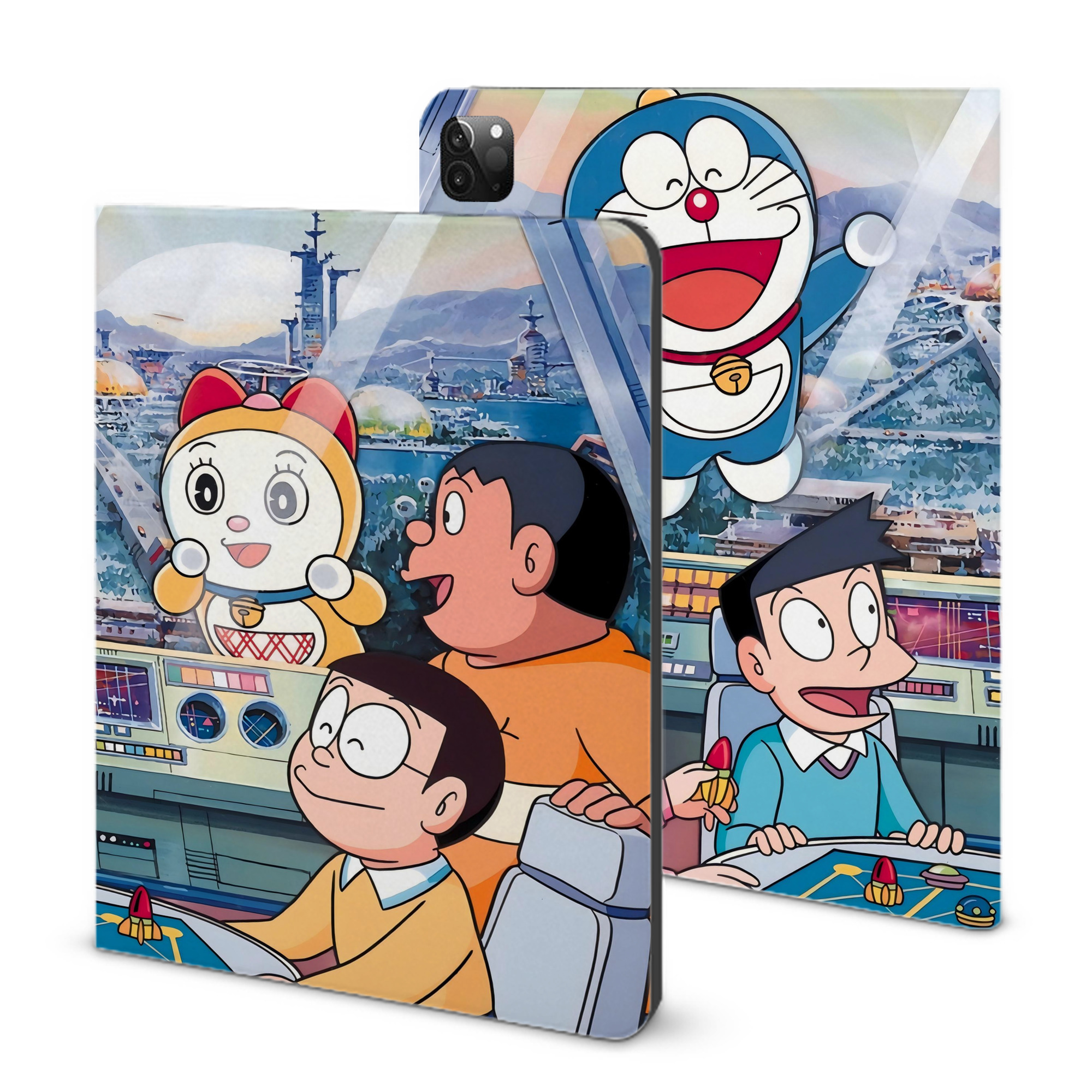 （画像用） ドラえもん Doraemon IPadケース ペンホルダー付き ブックスタイルデザイン